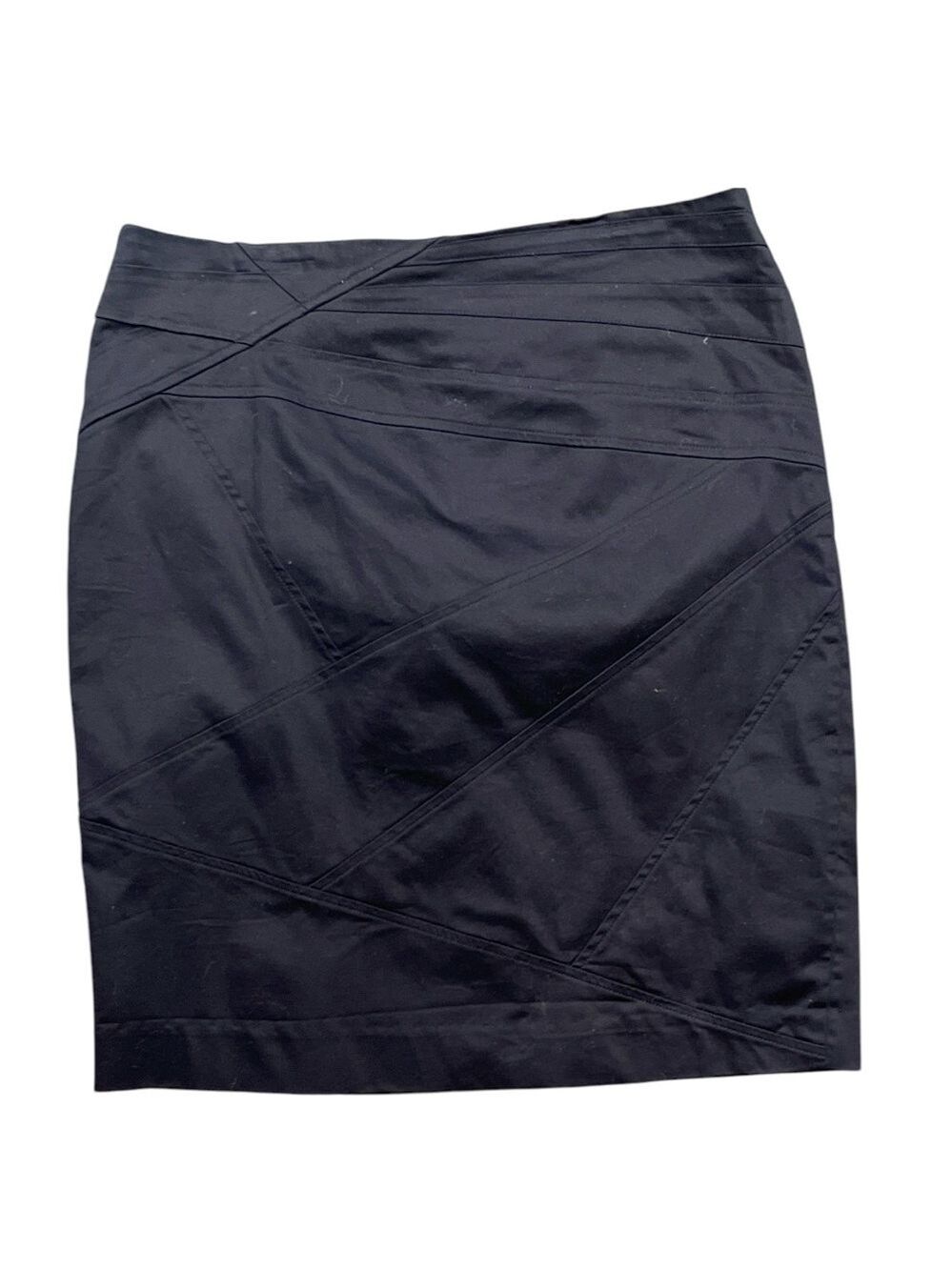 ADRIENNE VITTADINI SZ 8 indigo (very dark navy/black) stretch pencil skirt